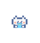 動くドットねこ！！2-1 白猫（個別スタンプ：12）