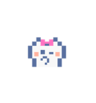 動くドットねこ！！2-1 白猫（個別スタンプ：13）