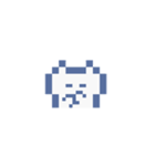 動くドットねこ！！2-2 白猫（個別スタンプ：3）