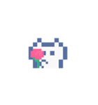 動くドットねこ！！2-2 白猫（個別スタンプ：8）