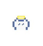 動くドットねこ！！2-2 白猫（個別スタンプ：11）
