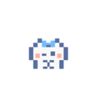 動くドットねこ！！2-2 白猫（個別スタンプ：13）