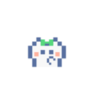 動くドットねこ！！2-2 白猫（個別スタンプ：14）