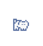 動くドットねこ！！2-2 白猫（個別スタンプ：19）