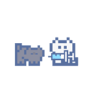 動くドットねこ！！2-2 ハチワレ（個別スタンプ：24）