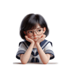 メガネをかけたかわいい女の子 （NT） v.1（個別スタンプ：25）