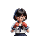 メガネをかけたかわいい女の子 （NT） v.1（個別スタンプ：31）