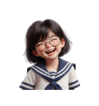 メガネをかけたかわいい女の子 （NT） v.1（個別スタンプ：37）
