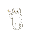 ぽっちゃり白猫さんのかわいいスタンプ（個別スタンプ：9）