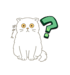 ぽっちゃり白猫さんのかわいいスタンプ（個別スタンプ：18）