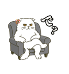 ぽっちゃり白猫さんのかわいいスタンプ（個別スタンプ：21）
