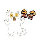 ぽっちゃり白猫さんのかわいいスタンプ（個別スタンプ：26）