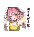 【16タイプ】ENFP♡好奇心爆発ガール（個別スタンプ：1）