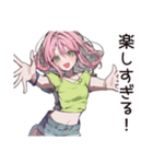 【16タイプ】ESFP★天真爛漫な女の子（個別スタンプ：14）