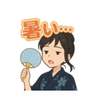 可愛い浴衣女子ずっと使える夏スタンプ（個別スタンプ：37）