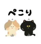 毎日つかえる♡黒猫と筆文字スタンプ（個別スタンプ：7）