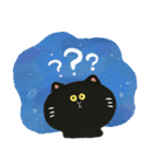 毎日つかえる♡黒猫と筆文字スタンプ（個別スタンプ：15）
