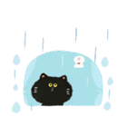 毎日つかえる♡黒猫と筆文字スタンプ（個別スタンプ：18）