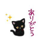 黒猫子猫ちゃんの日常スタンプ（個別スタンプ：5）