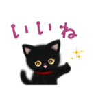 黒猫子猫ちゃんの日常スタンプ（個別スタンプ：21）