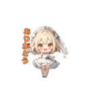 しあわせウェディングガール（個別スタンプ：3）