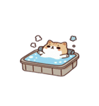 お風呂猫「やだ！」,（個別スタンプ：6）