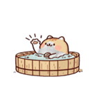 お風呂猫「やだ！」,（個別スタンプ：13）