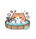 お風呂猫「やだ！」,（個別スタンプ：19）