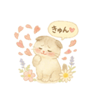 水彩ねこ＊季節の花スタンプ（個別スタンプ：21）