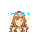 可愛いキャバ嬢マキちゃんのLINEスタンプ（個別スタンプ：9）