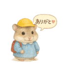 毎日使える！園児服のハムスター（個別スタンプ：2）
