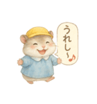 毎日使える！園児服のハムスター（個別スタンプ：5）