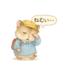 毎日使える！園児服のハムスター（個別スタンプ：16）