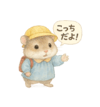 毎日使える！園児服のハムスター（個別スタンプ：23）