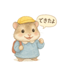 毎日使える！園児服のハムスター（個別スタンプ：25）