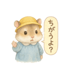 毎日使える！園児服のハムスター（個別スタンプ：36）