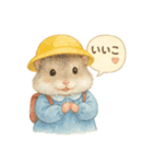 毎日使える！園児服のハムスター（個別スタンプ：37）