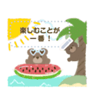 くまとくま。ハワイを満喫 ver.（個別スタンプ：22）