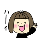 おかっぱガール♡いろんな気持ち（個別スタンプ：4）