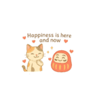 三毛猫とだるまのスタンプ3英語v（個別スタンプ：2）