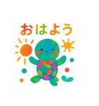 ゆるカラフルな海のいきもの♪毎日使える♪（個別スタンプ：6）