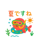 ゆるカラフルな海のいきもの♪毎日使える♪（個別スタンプ：40）