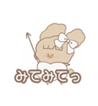 PENOちゃん推し活始めました♡白色（個別スタンプ：24）