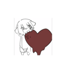 ただ動くだけのスタンプ(白黒)（個別スタンプ：3）