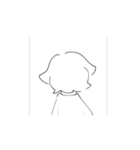 ただ動くだけのスタンプ(白黒)（個別スタンプ：4）