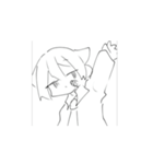 ただ動くだけのスタンプ(白黒)（個別スタンプ：5）