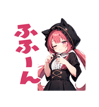 普段使いできる黒メルヘン系女の子たち19（個別スタンプ：15）