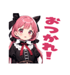 普段使いできる黒メルヘン系女の子たち19（個別スタンプ：16）