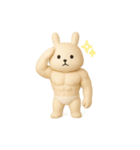 マッスル白うさぎ3D（個別スタンプ：7）