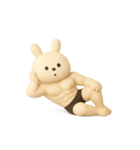 マッスル白うさぎ3D（個別スタンプ：9）